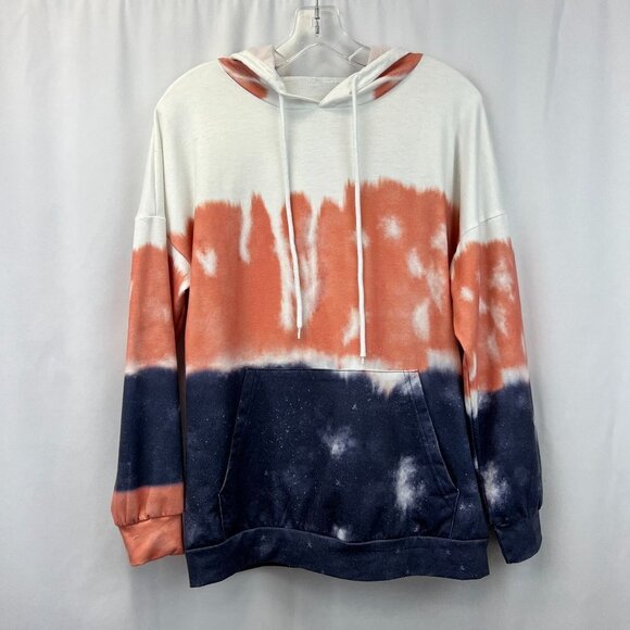 Womens Multicolor Long Sleeve Kangaroo Pockets Pullover Hoodie Size Small - Picture 1 of 9